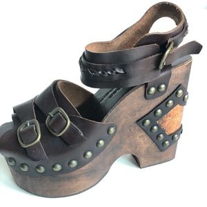 Sternesse Gabriele Strehle wood platform sandal 6